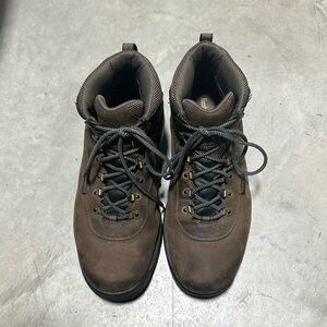timberland 12135 brown men's white ledge mid waterproof ankle boot / Size 12